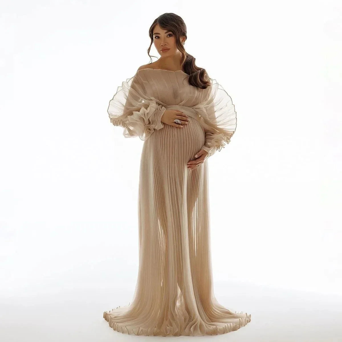 Robe Maternité Organza Élégante