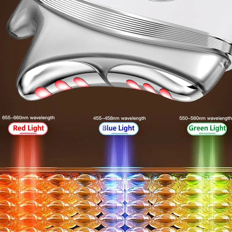 Electric Gua Sha Facial Massager with EMS RF LED Vibration Face Lifting Skin Tightening Anti Aging Beauty Device Skin Care Tool