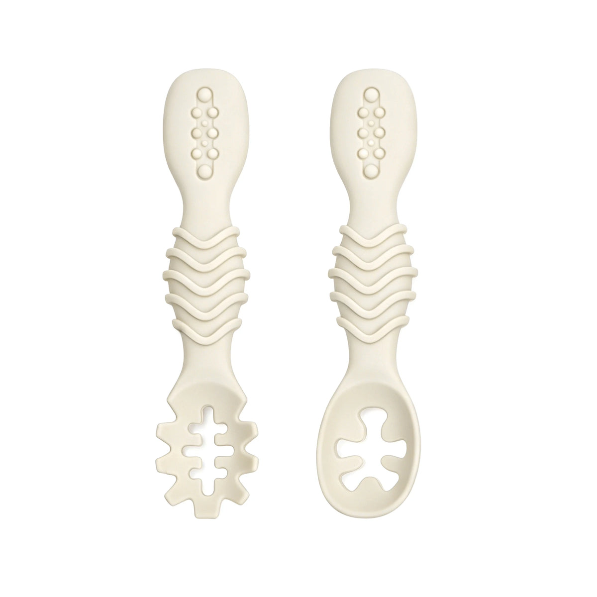 2pcs Silicone Baby Spoon Set, Stylish Minimalist Design, Baby Feeding Accessory, Dishwasher Washable, Ideal Baby Gift
