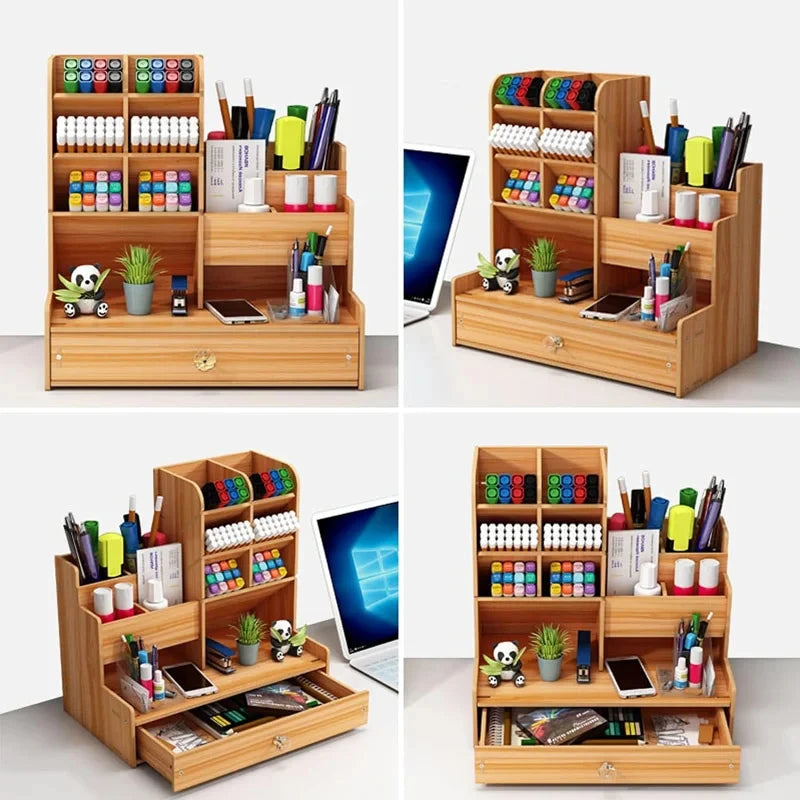 Organiseur Bureau Bois Élégant