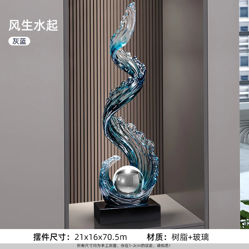 Sculpture Bleue Feng Shui
