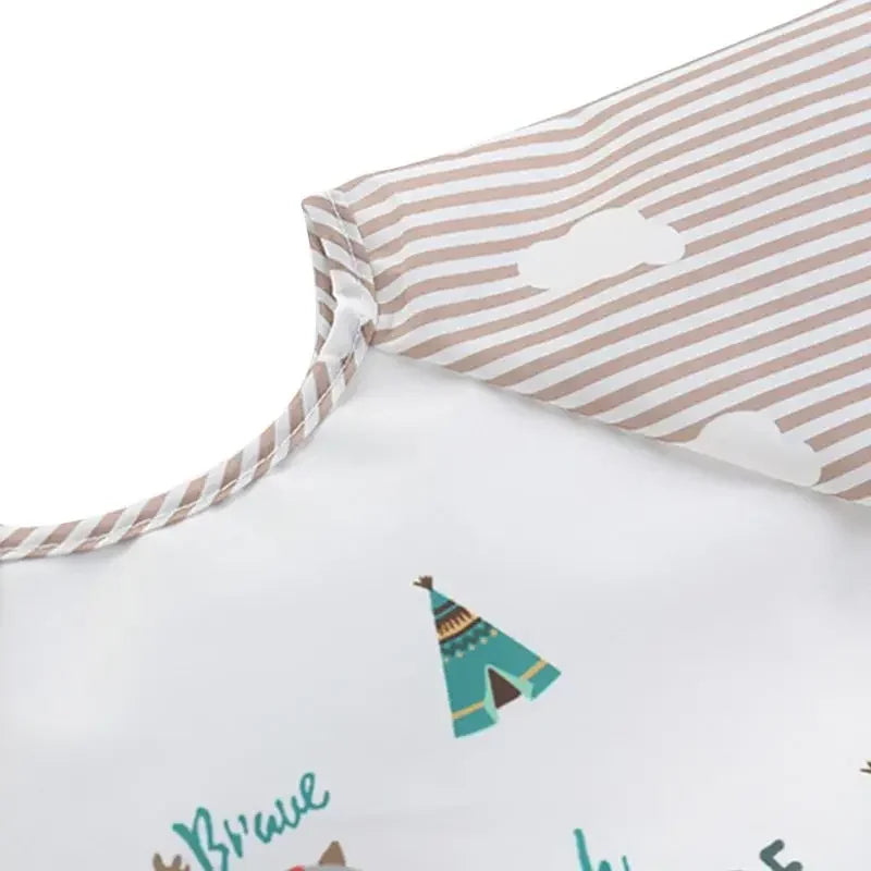 0-3Y Boys Girls Burp Clothes Waterproof Eating Smock Infant Toddler Baby Cartoon Sleeveless Art Apron Animal Smock Soft Baby Bib