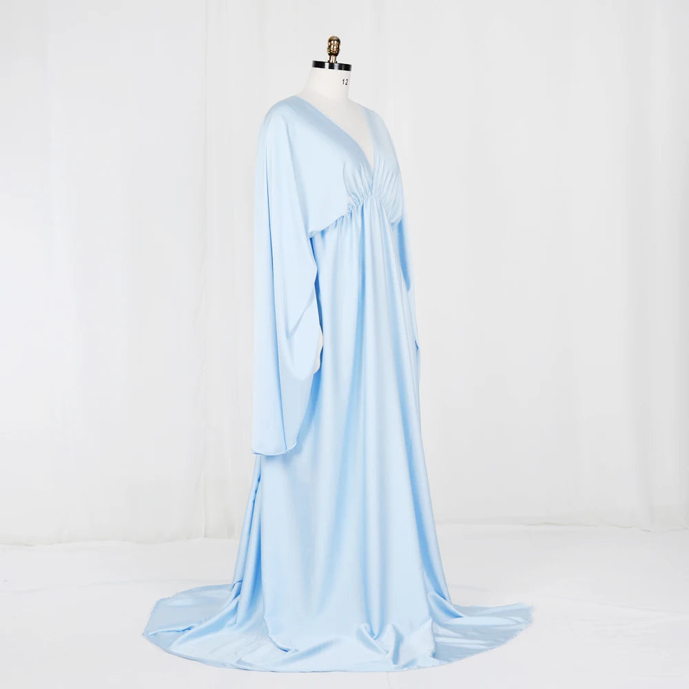 Robe Maternité Satin Céleste