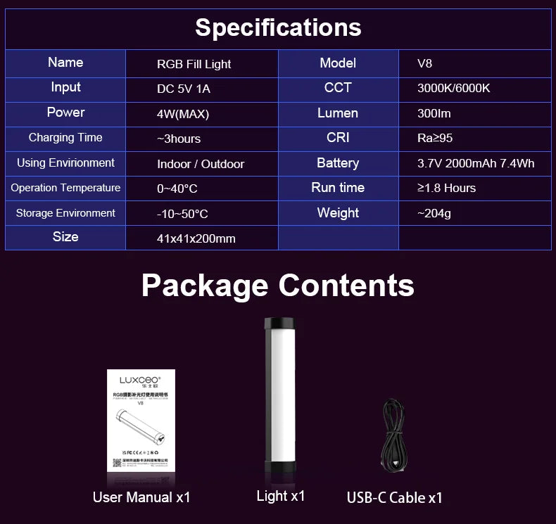 Lampe RGB Gaming Portable