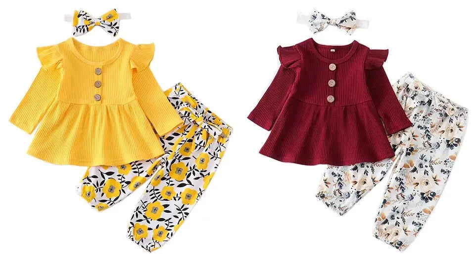 Ensemble Fleurie Bébé Fille