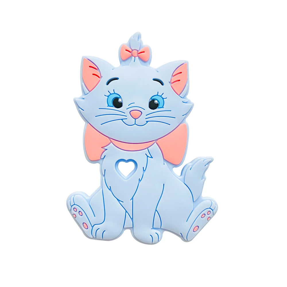 1pcs Silicone Cartoon Baby Teether Rodent Teething Toys Chewable Animal Beads Baby Products Nursing Gift DIY Pendant Necklace