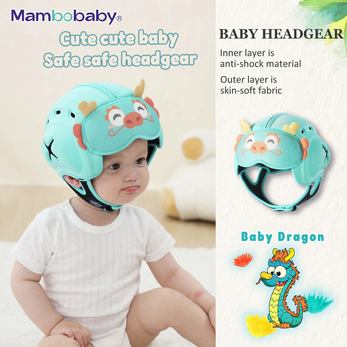 Casque Doux Anti-Chocs Bébé