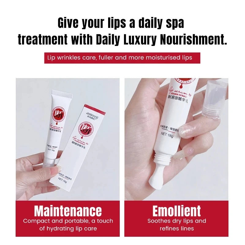Vitamin E Lip Serum Hydrate Moisturize Dry Chapped Lips Smooth Lip Lines Brighten Dull Lip Tone Mild Nourishing Daily Lip Care