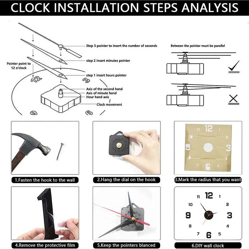 Horloge Murale DIY Moderne