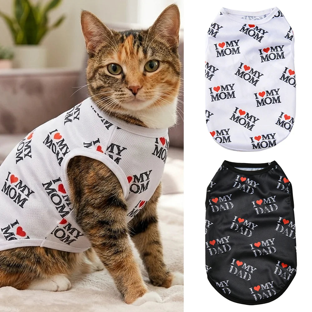 T-Shirt Été Respirant Chat