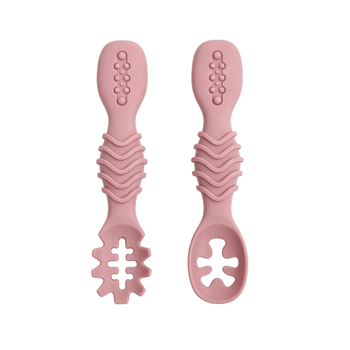 2pcs Silicone Baby Spoon Set, Stylish Minimalist Design, Baby Feeding Accessory, Dishwasher Washable, Ideal Baby Gift