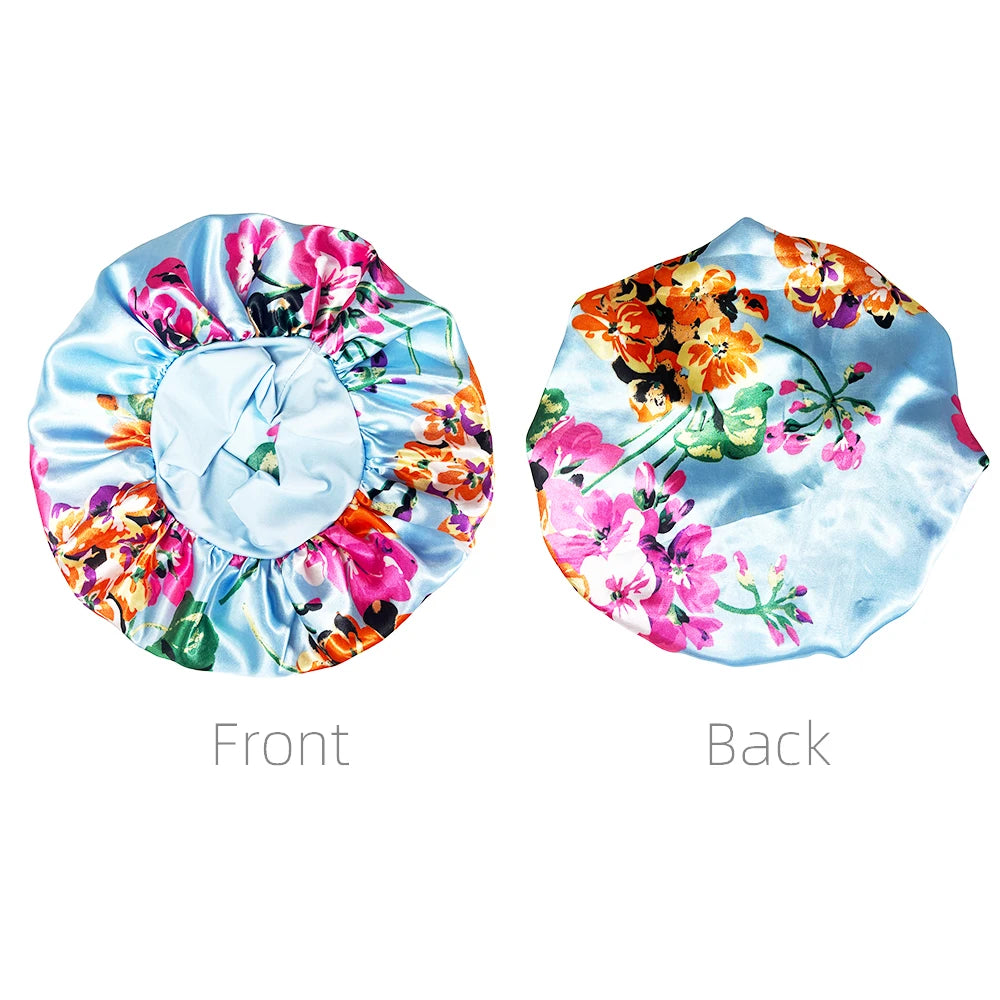 Bonnet Satin Floral XXL