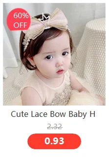 Bandeau Bébé Nœud Dentelle