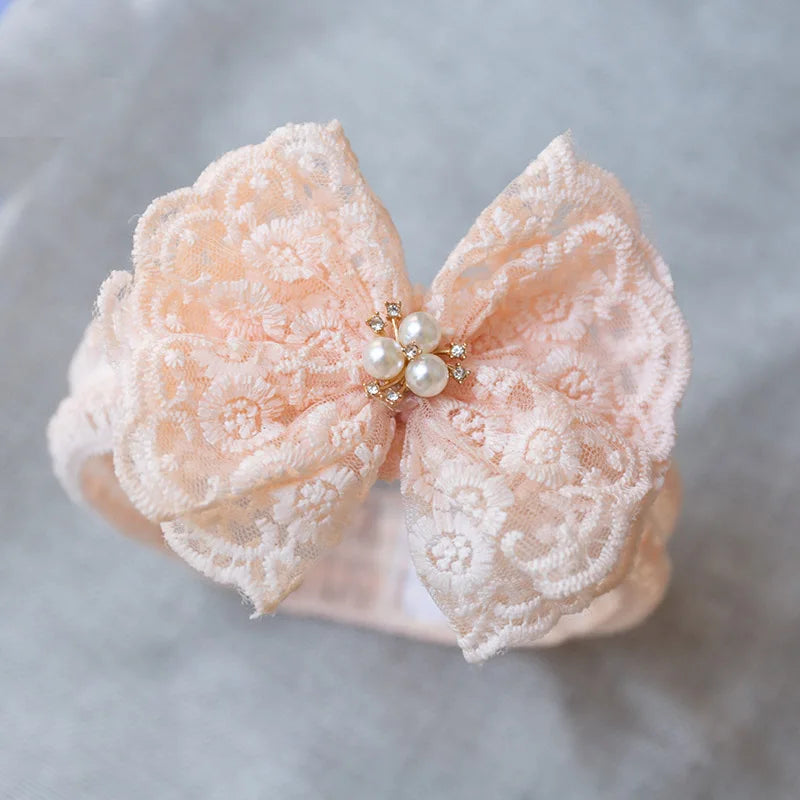 Bandeau Bébé Nœud Dentelle