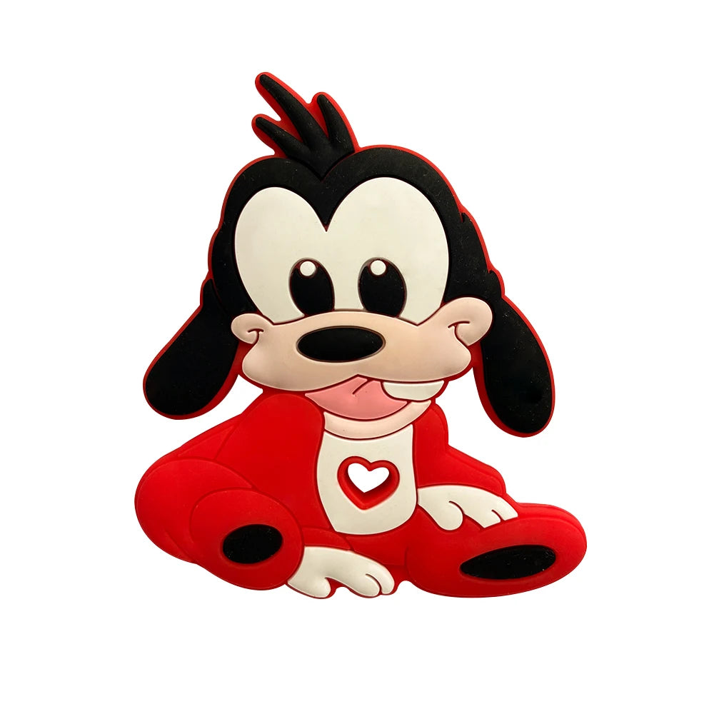 1pcs Silicone Cartoon Baby Teether Rodent Teething Toys Chewable Animal Beads Baby Products Nursing Gift DIY Pendant Necklace