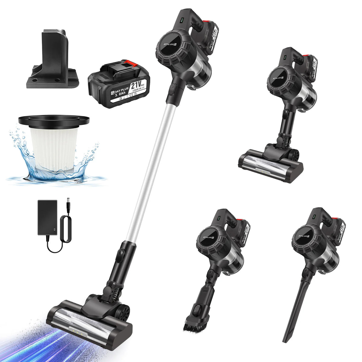 Aspirateur Sans Fil 3-en-1