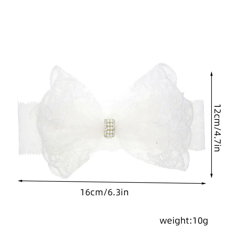 Bandeau Bébé Nœud Dentelle