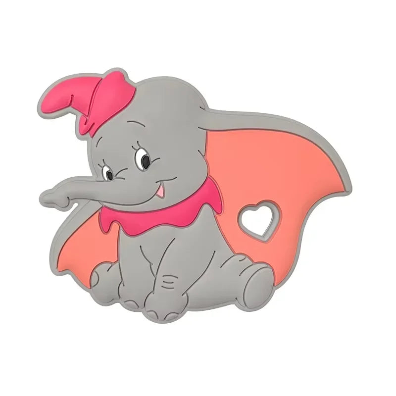 1pcs Silicone Cartoon Baby Teether Rodent Teething Toys Chewable Animal Beads Baby Products Nursing Gift DIY Pendant Necklace