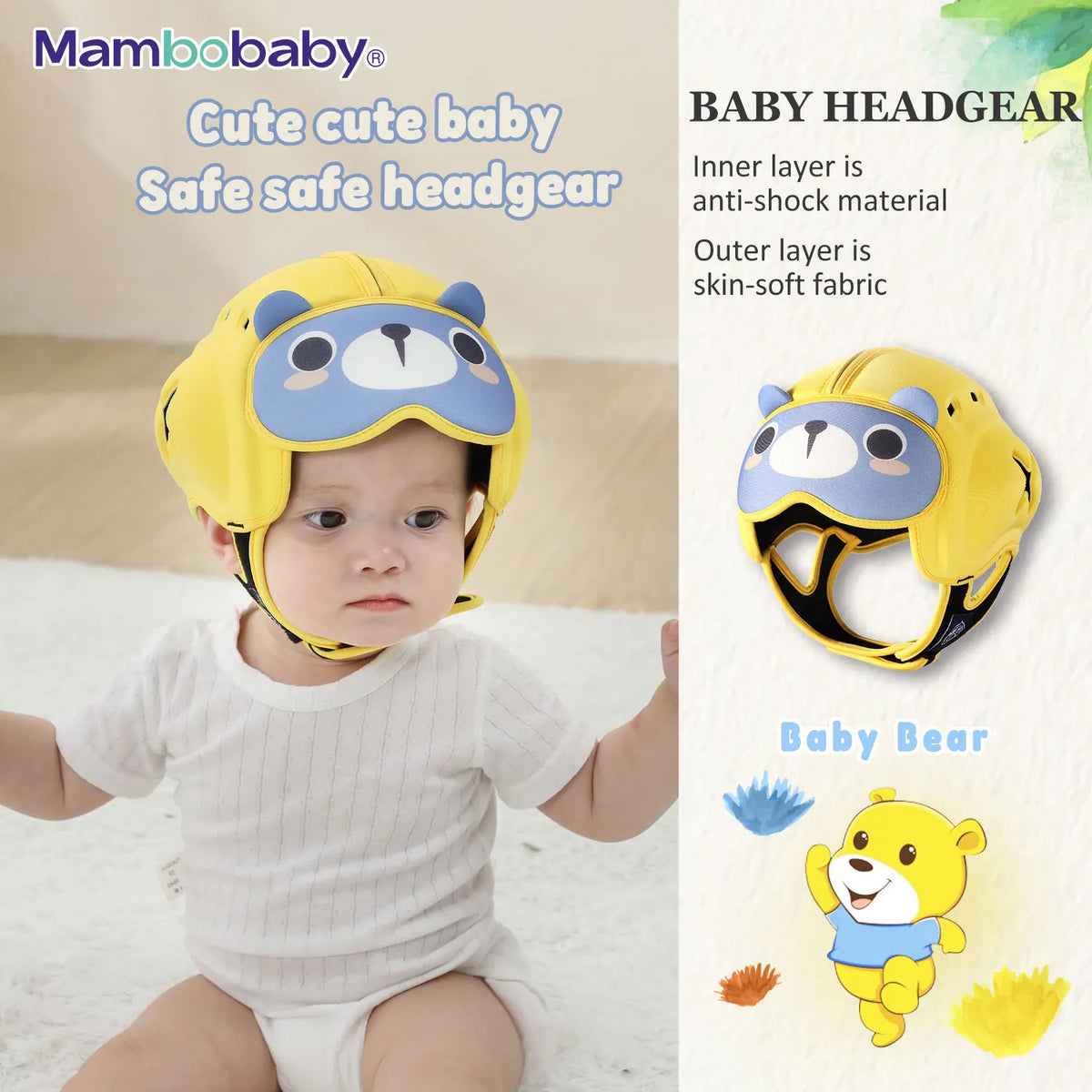 Casque Doux Anti-Chocs Bébé