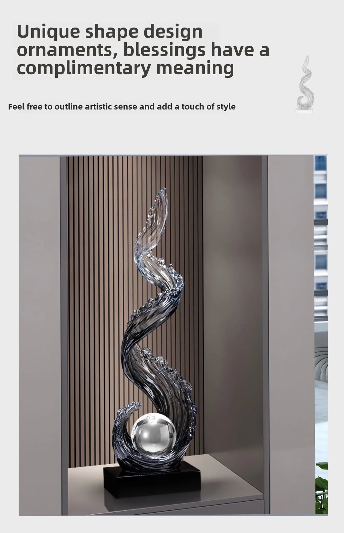 Sculpture Bleue Feng Shui