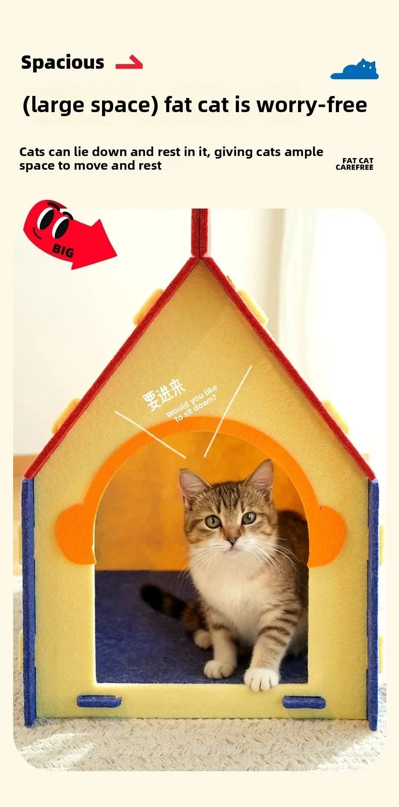Maison Litière Douillette Chat