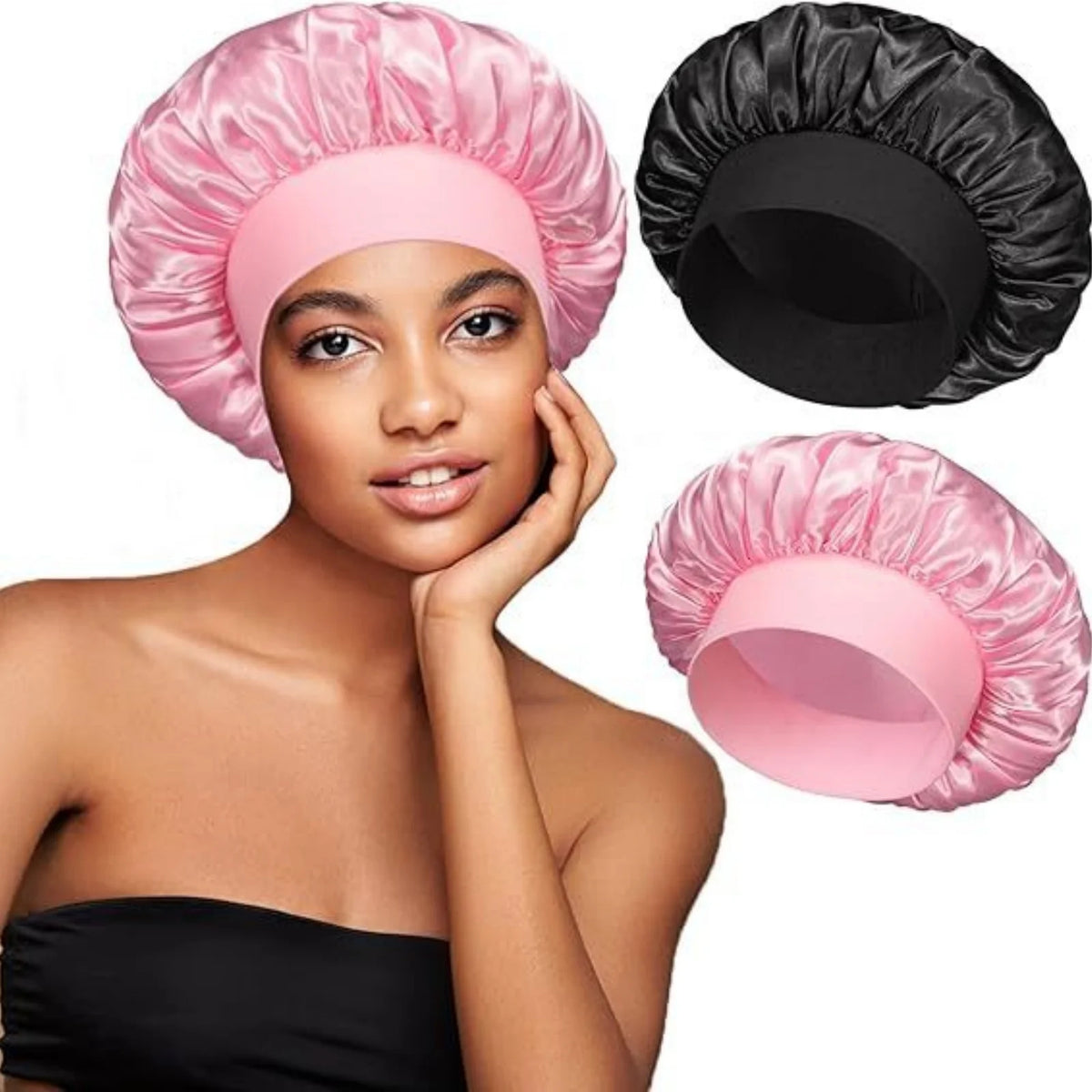 Bonnet Satin Bande Élastique