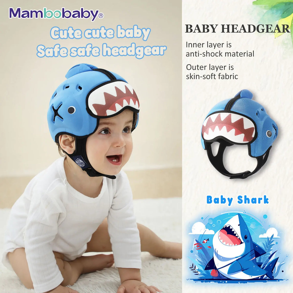 Casque Doux Anti-Chocs Bébé