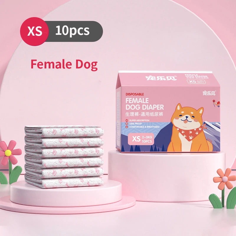 Couches Lavables Chien 10 Pièces