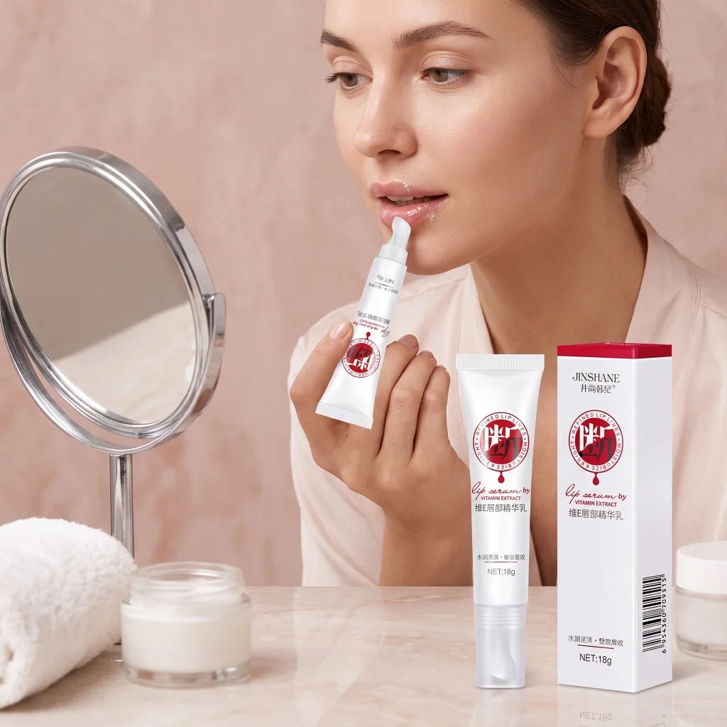 Vitamin E Lip Serum Hydrate Moisturize Dry Chapped Lips Smooth Lip Lines Brighten Dull Lip Tone Mild Nourishing Daily Lip Care