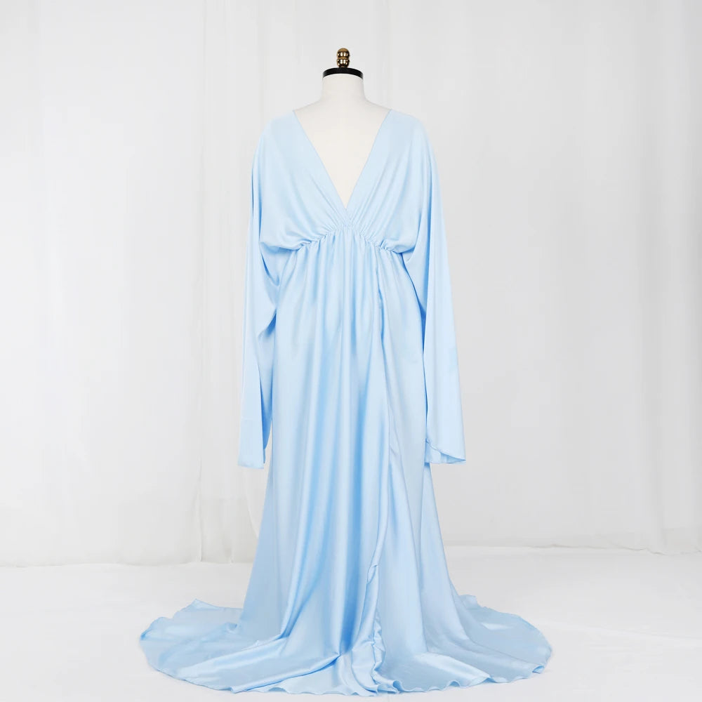 Robe Maternité Satin Céleste