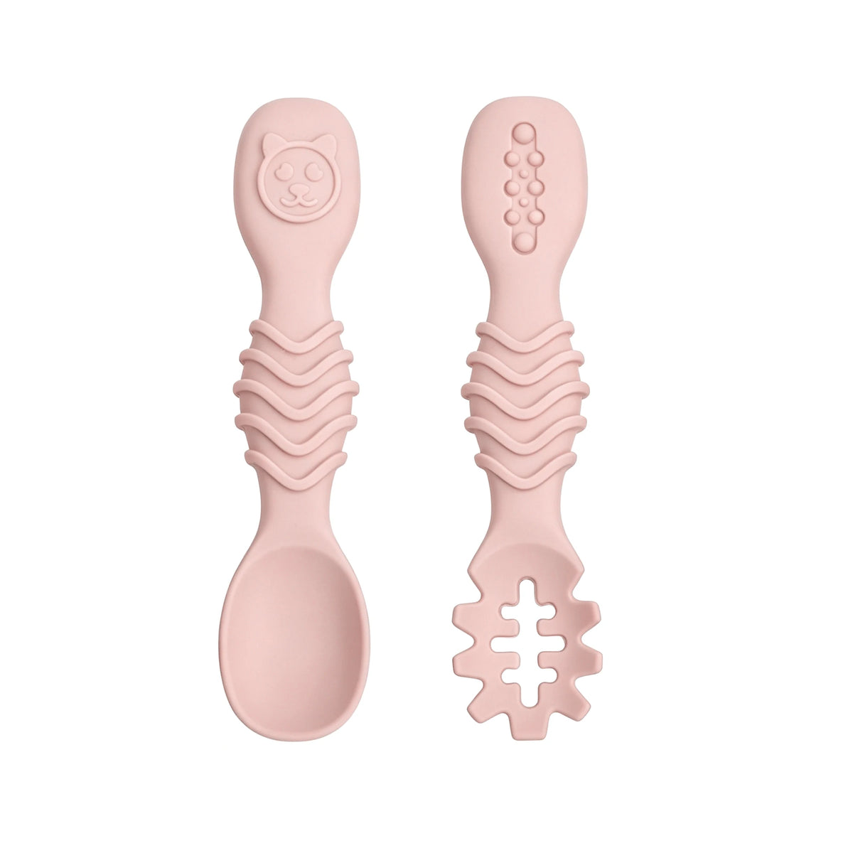 2pcs Silicone Baby Spoon Set, Stylish Minimalist Design, Baby Feeding Accessory, Dishwasher Washable, Ideal Baby Gift