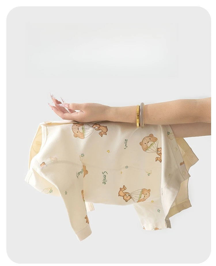 Baby Clothes Spring and Autumn Pure Cotton A-level Jumpsuit Newborn Soft Jumpsuit Baby Cotton Pajamas