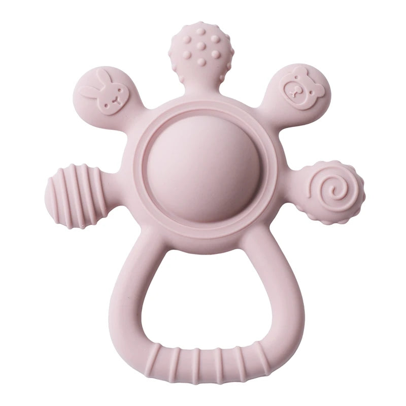 1PC Baby Silicone Teether Hand Grip To Mimic Finger Shape Rattle Toy Crib Comfort Toy Teething Toy For Newborns No BPA Baby Gift
