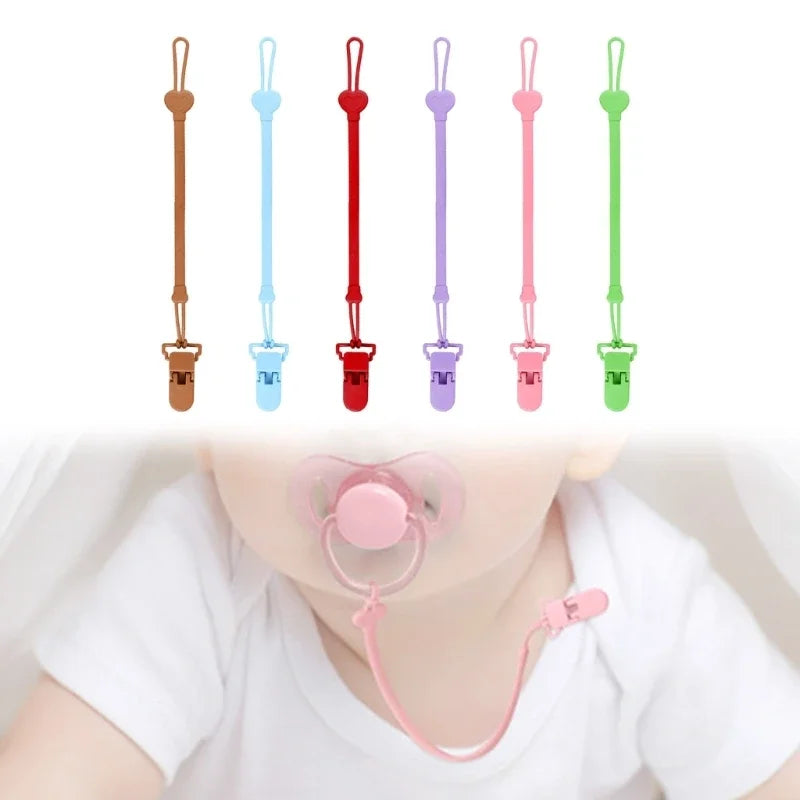 Baby Pacifier Teething Clip Silicone Chain Fastened Strap for Newborn Teether Chain Nipple Holder Nursing Accessories