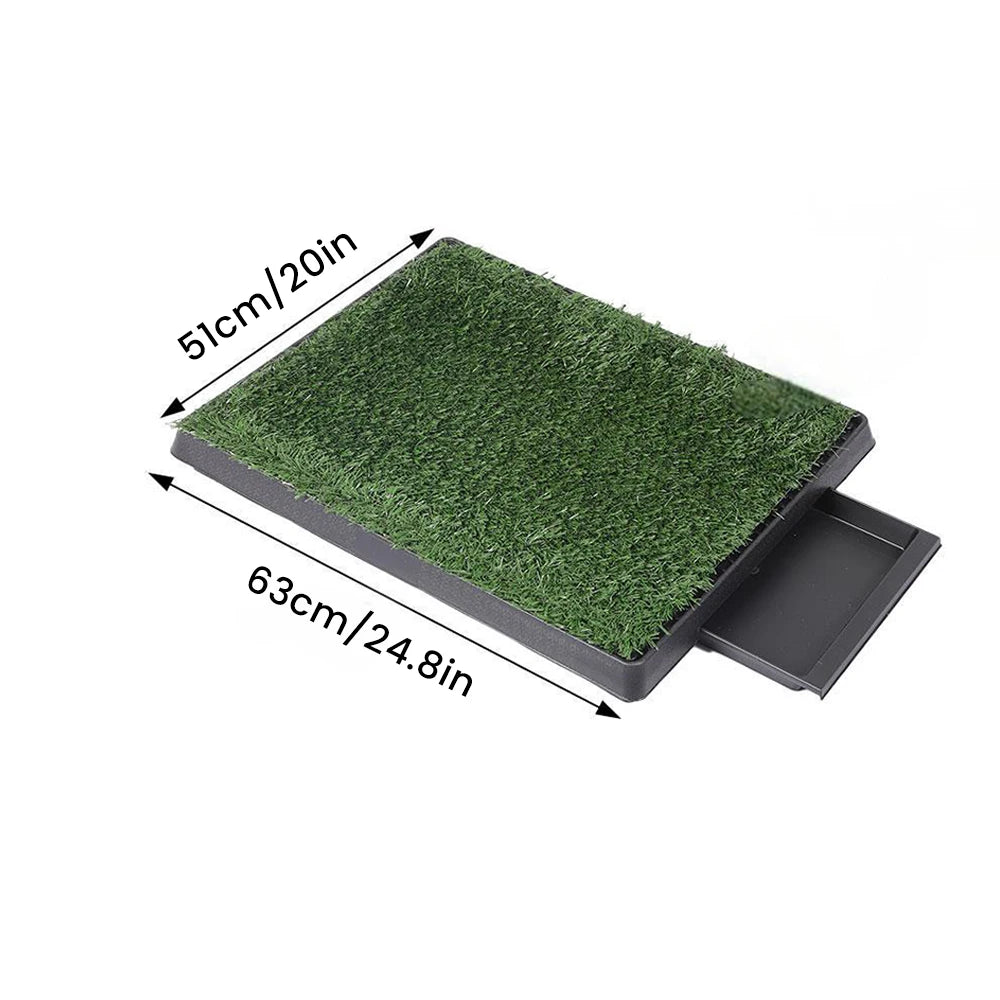 Pet Dog Toilet Artificial Grass Dog Potty Splashproof Washable Reusable Pee Pads Dog Training Toilet Puppy Pad Tray Pet Supplies 63X51 cm