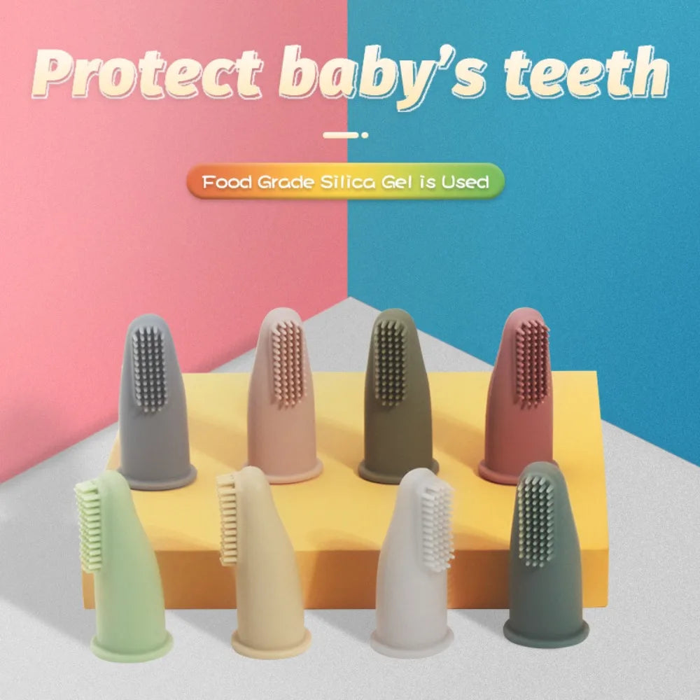 Baby Oral Care Finger Toothbrush Soft Silicone Teething Toy Gum Cleaning Brush Infant Dental Health Supplies Newborn And Toddler