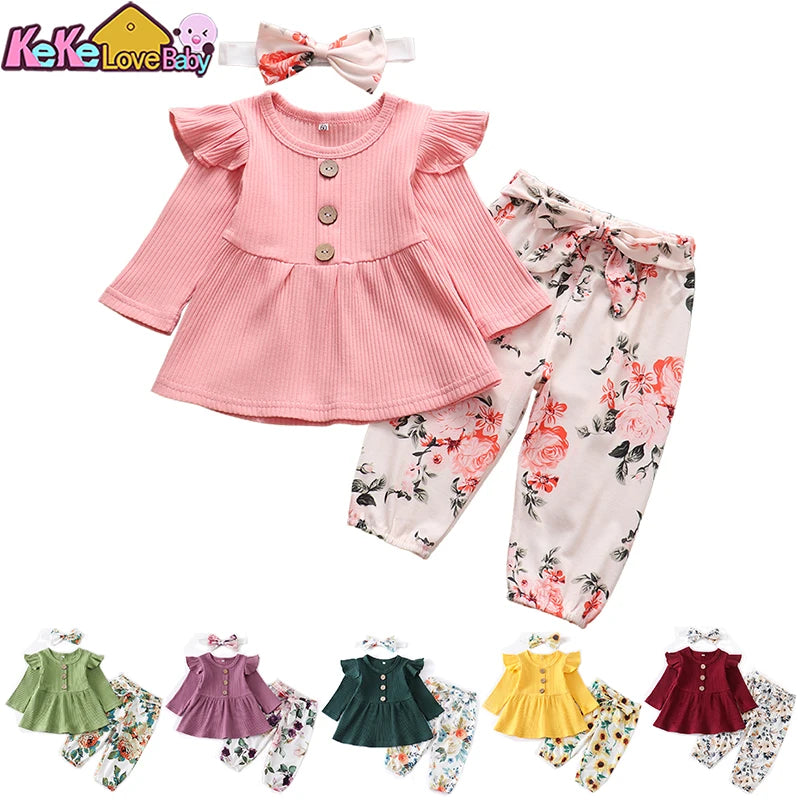 Ensemble Fleurie Bébé Fille