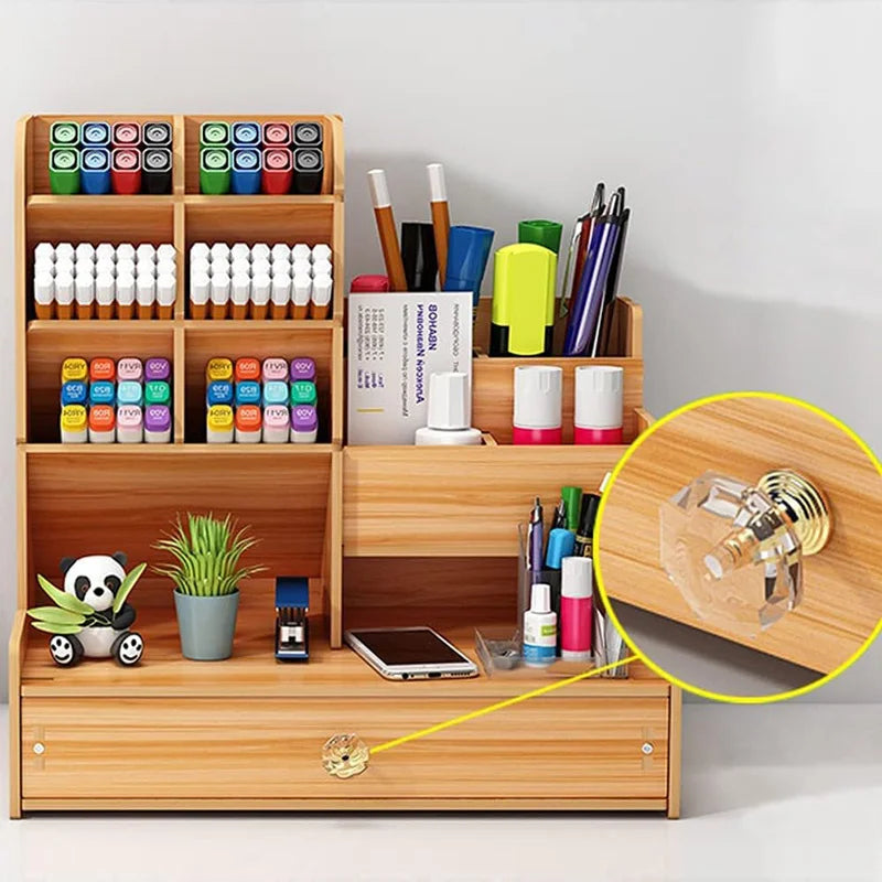 Organiseur Bureau Bois Élégant
