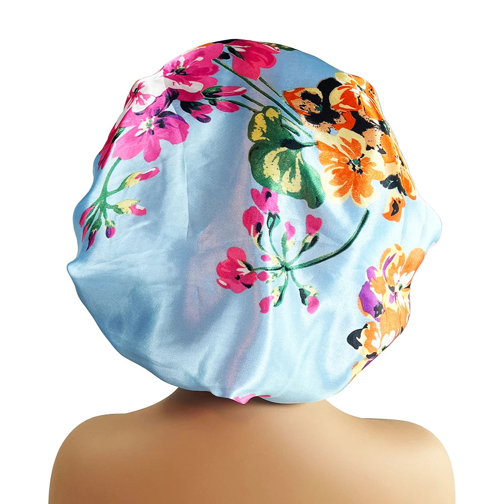 Bonnet Satin Floral XXL
