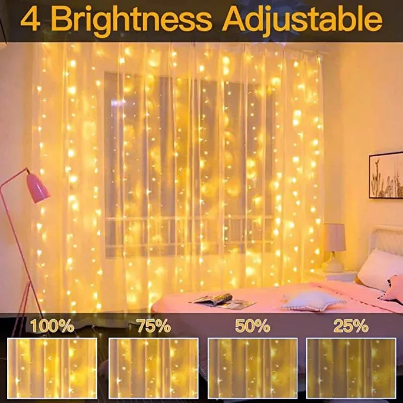 Guirlande Rideau LED Maison