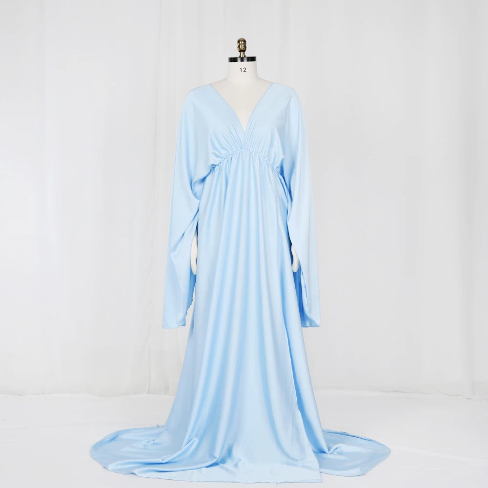 Robe Maternité Satin Céleste