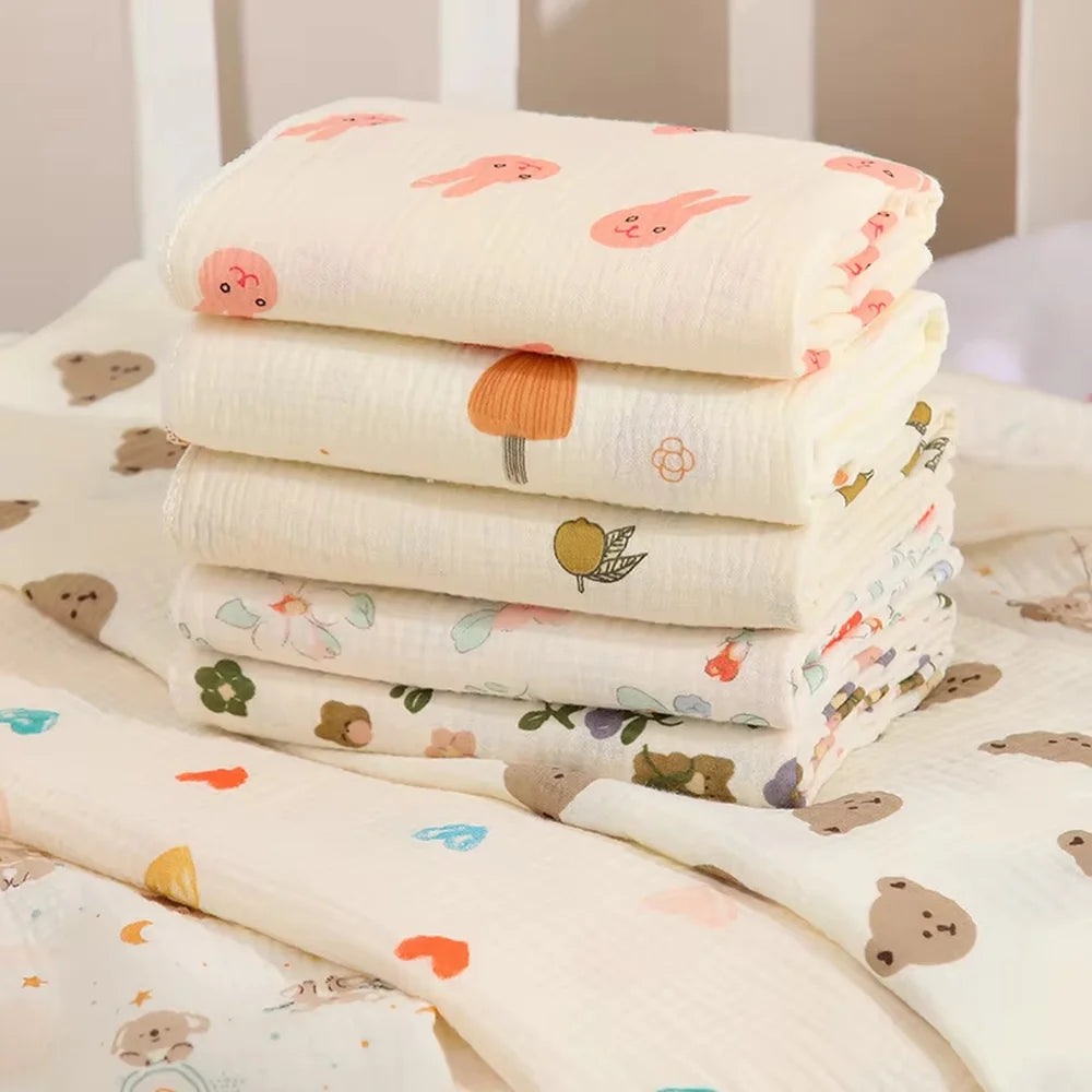 80x80cm Baby Muslin Swaddle Blanket Soft Breathable Gauze Towel Newborn Bath Wrap Burp Cloth Stroller Cover Baby Items