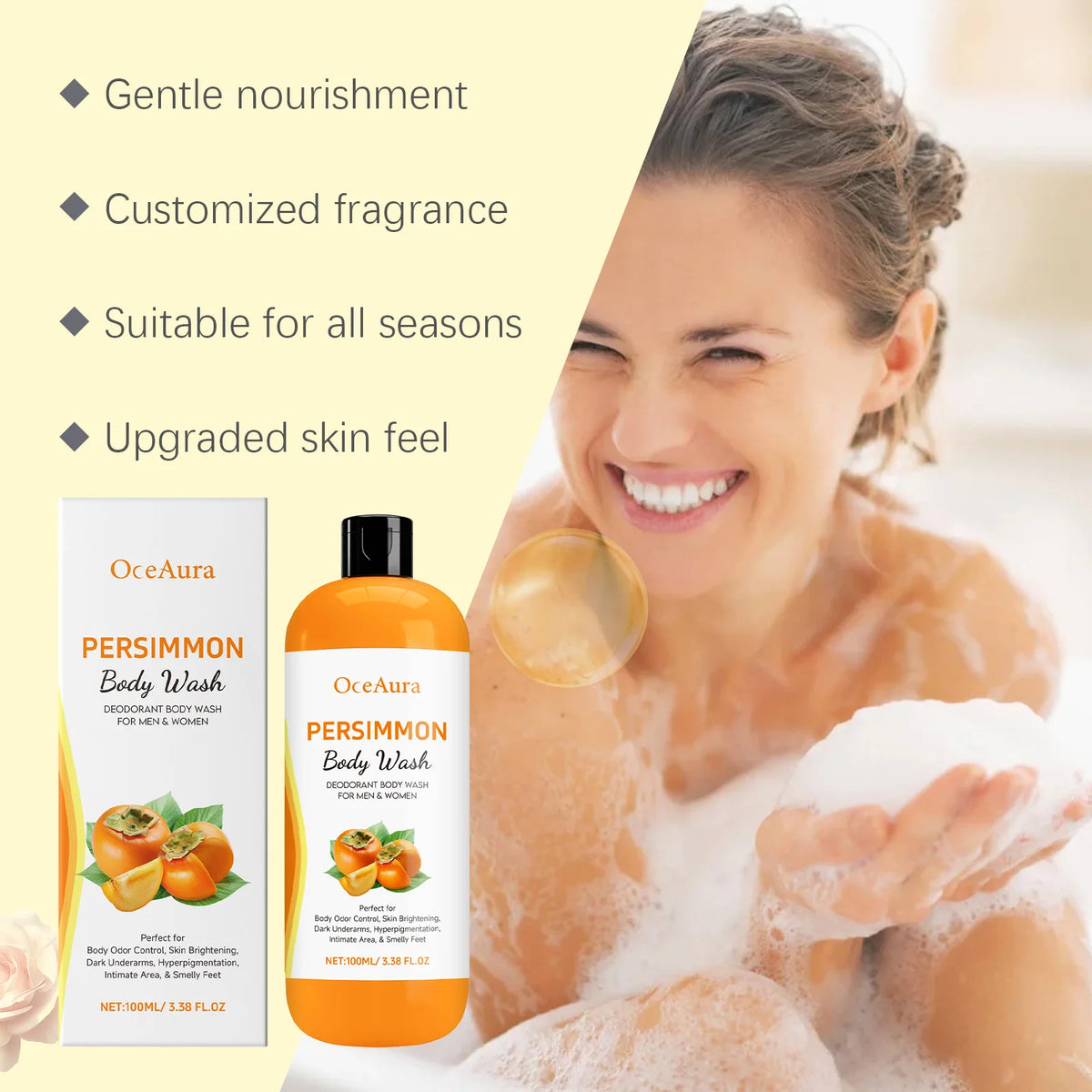 Gel Douche Éclat au Kaki