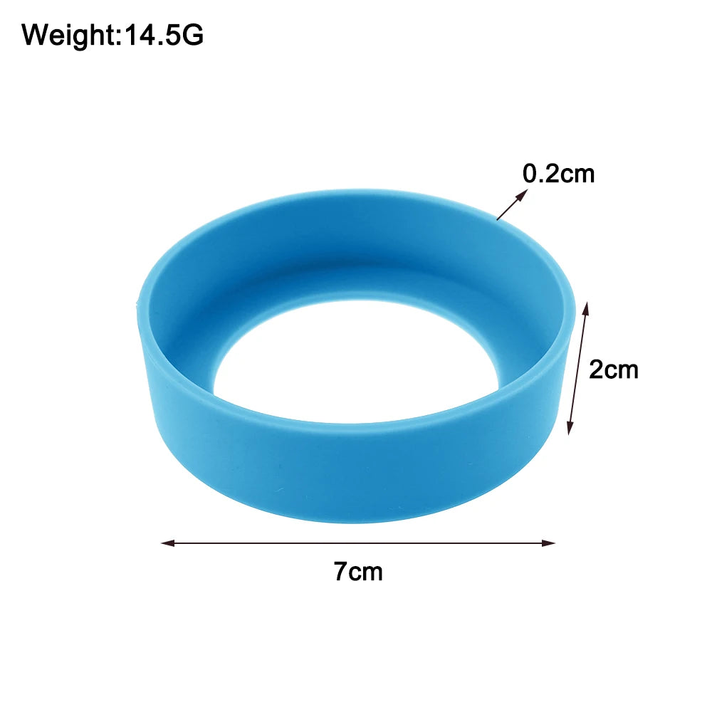 1Pcs 7CM Silicone Water Cup Gasket Anti-wear And Scratch Sleeve Insulation Bottom Protective Washable And Reusable Odorless