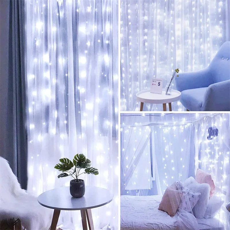 Guirlande Rideau LED Maison