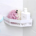 Bathroom Storage Rack Wall Mount Corner Shelf White Plastic Triangle Basket Organizer Shower Basket for Bathroom Countertop Tidy