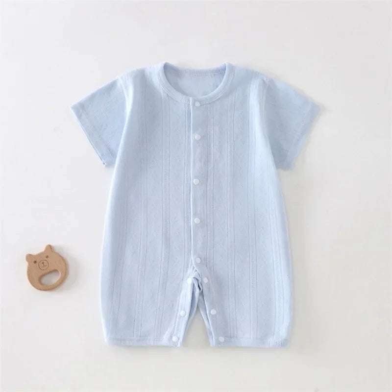 2026 Newborn Baby Clothes Boy Girl Infant Clothing Rompers Summer Short Sleeve Maternity Exit Bodysuit Sleepwear For New Born