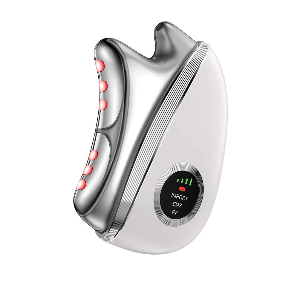Electric Gua Sha Facial Massager with EMS RF LED Vibration Face Lifting Skin Tightening Anti Aging Beauty Device Skin Care Tool
