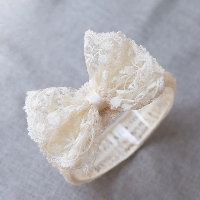 Bandeau Bébé Nœud Dentelle
