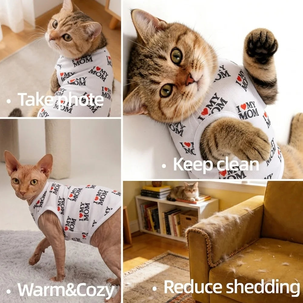 T-Shirt Été Respirant Chat
